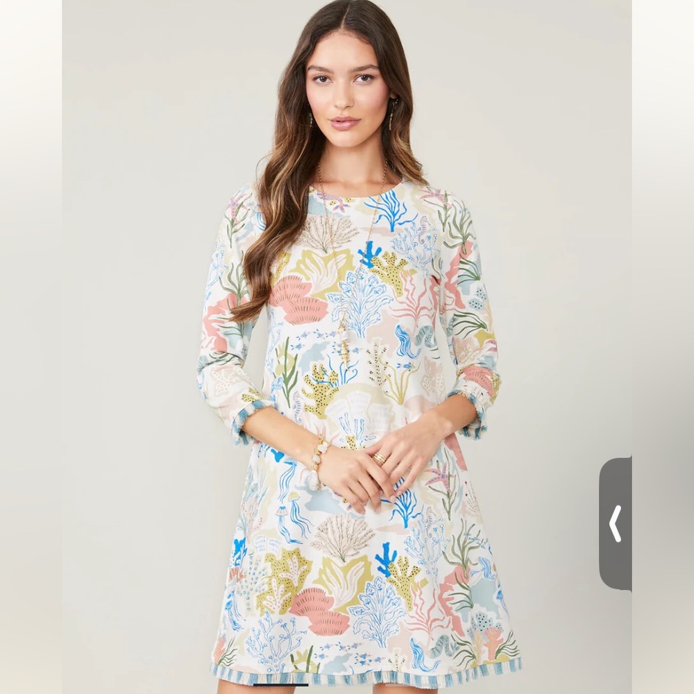 Spartina 449 Island Fringe Dress Mermaid Sea NWT resort beachwear
